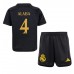 Real Madrid David Alaba #4 Kopio Lastenvaatteet Kolmas Pelipaita Lasten 2023-24 Lyhyet Hihat (+ shortsit)